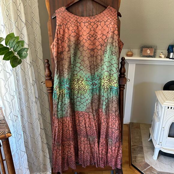 Reba Southwestern Peasant Prairie Dress size 14 FALL beaded broomstick skirt - Picture 7 of 12